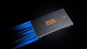 Solid,State,Drive,(ssd),Computer,Memory,On,Black,Background,With